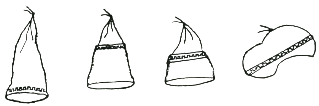 Open and folded sakkos