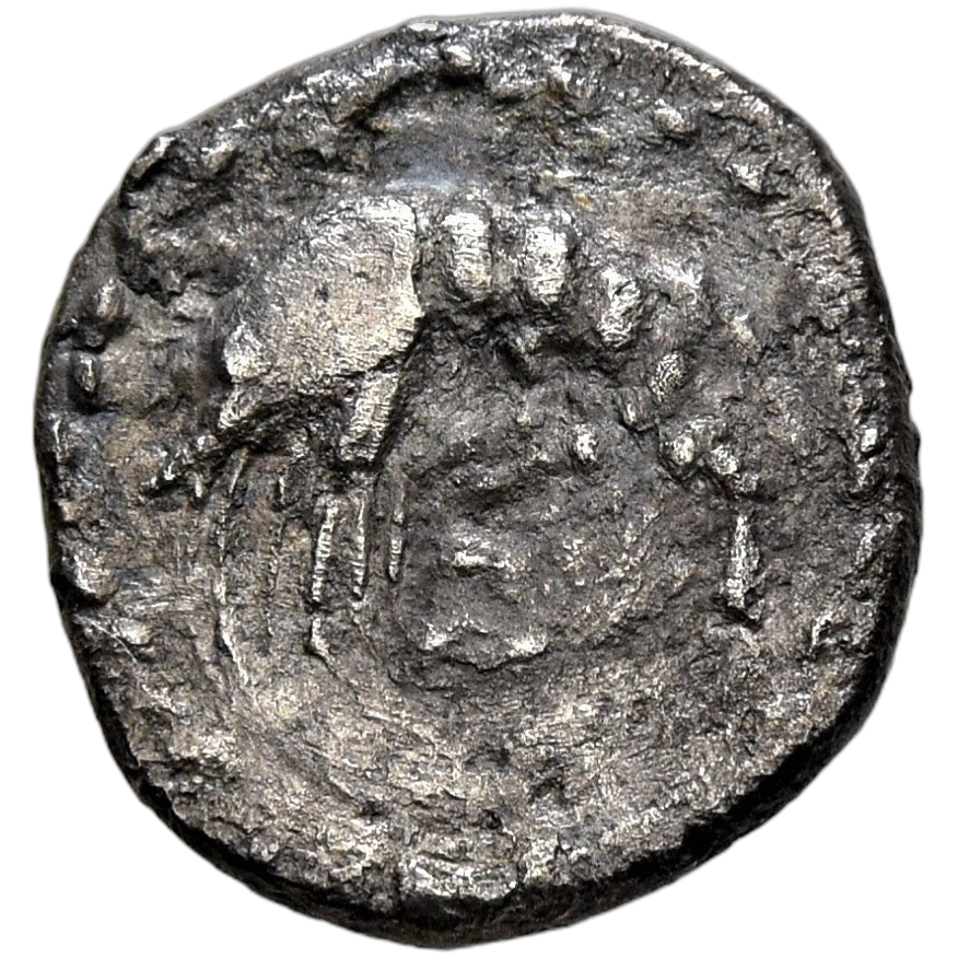 Aitna obol obverse