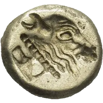 Incuse head of calf right; rectangular punch to left