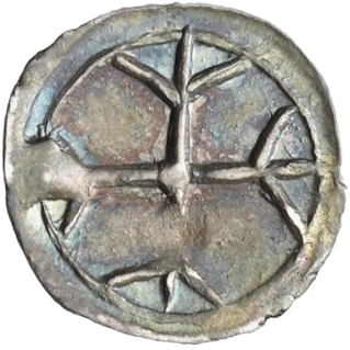 Wheel of four spokes.